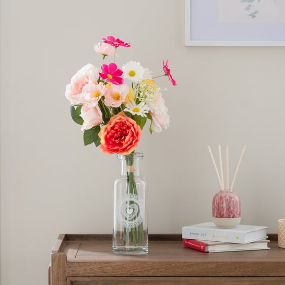 Artificial Large Yellow Tulip & Daisy Bouquet
