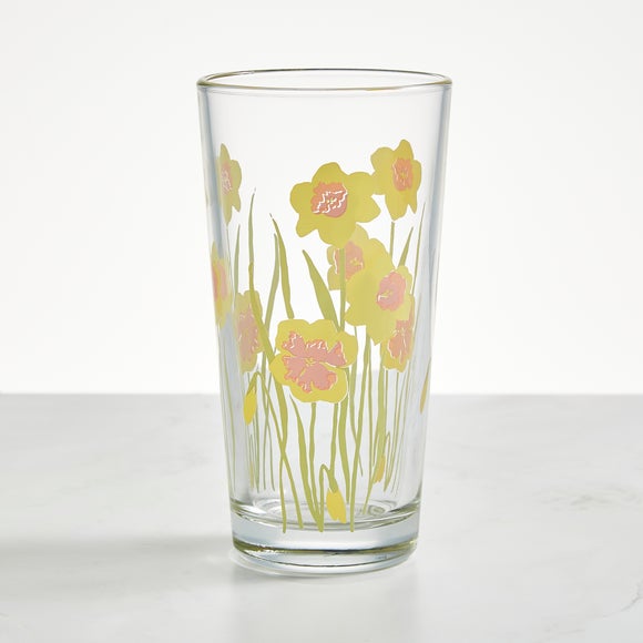 Daffodil Floral Highball Glass