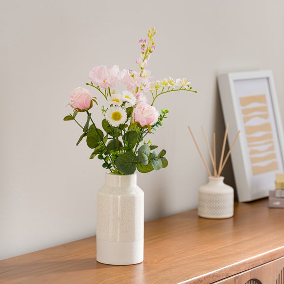 Artificial Pastel Pink Wildflower Bundle