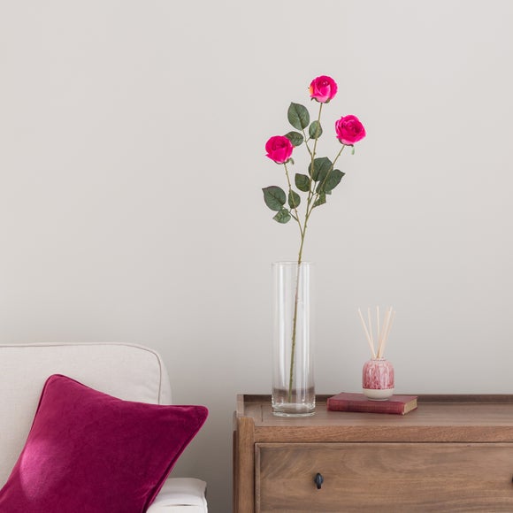 Artificial Pink Rose Spray