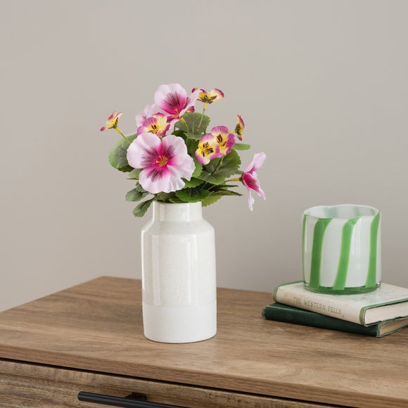 Artificial Bright Pink Pansy Bundle