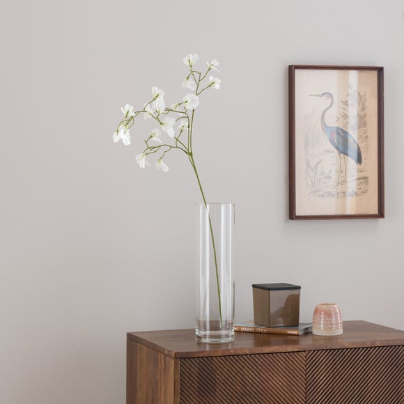 Artificial White Sweetpea Spray