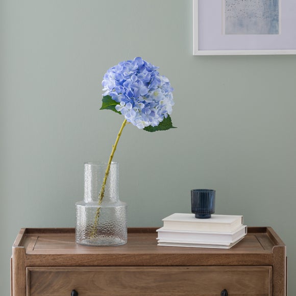 Artificial Blue Hydrangea Stem