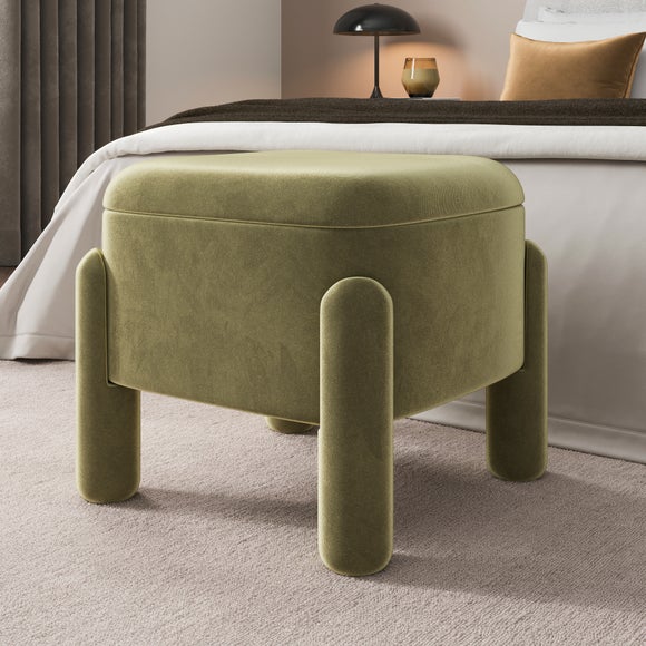 Click to view product details and reviews for Blaire Velvet Storage Footstool. Click to view product details and reviews for Blaire Velvet Storage Footstool.