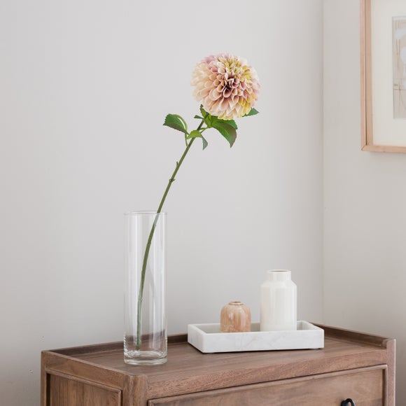 Artificial Large Green & Lilac Ball Dahlia Stem