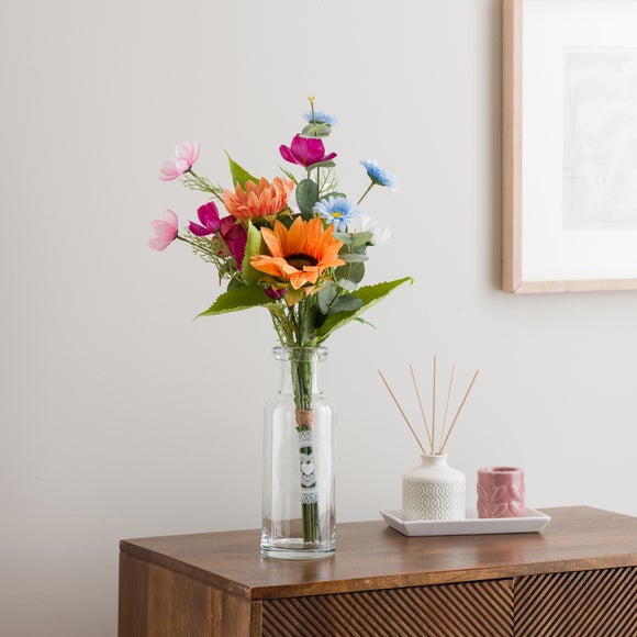 Click to view product details and reviews for Artificial Large Blue Daisy Sunflower Bouquet.