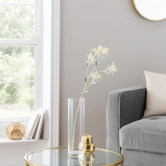 Artificial Flocked Cream Kangaroo Paw Stem