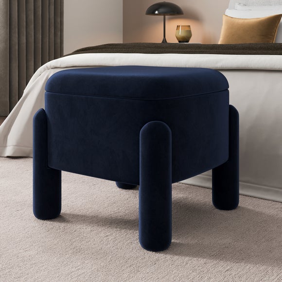 Click to view product details and reviews for Blaire Velvet Storage Footstool.