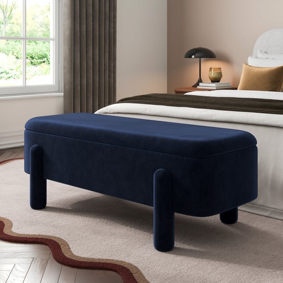 Click to view product details and reviews for Blaire Velvet Storage Ottoman.