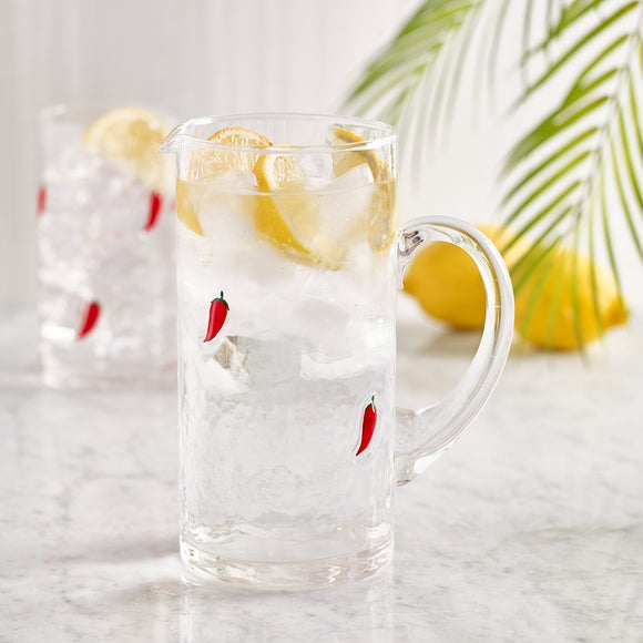 Chilli Pressed Glass Jug