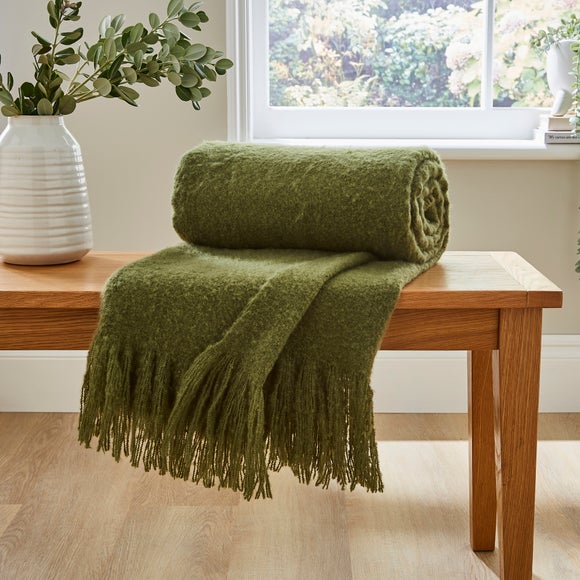 Brushed Boucle Throw