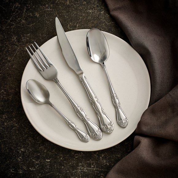 Georgina Decorative Engraved 16 Piece Cutlery Set