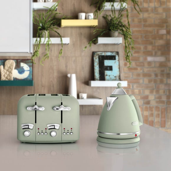 Delonghi Argento 1.7l Kettle And 4 Slice Toaster Set