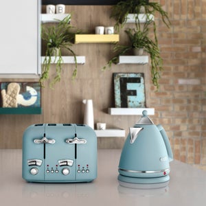 Delonghi Argento 1.7l Kettle And 4 Slice Toaster Set