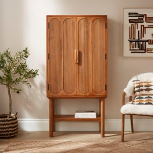 Khari Drinks Cabinet- Midtone Mango Wood