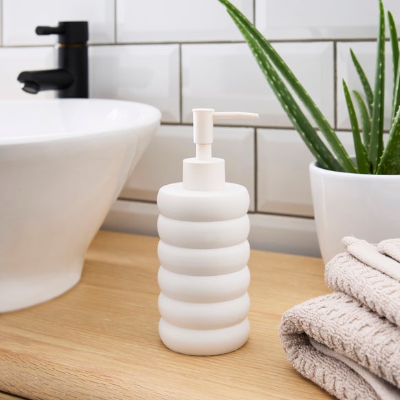 Click to view product details and reviews for Chunky Ribbed Soap Dispenser.