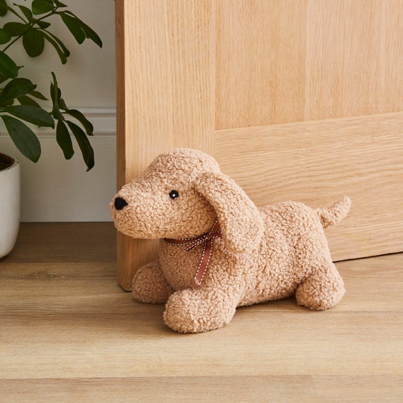Sandy the Sausage Dog Boucle Doorstop