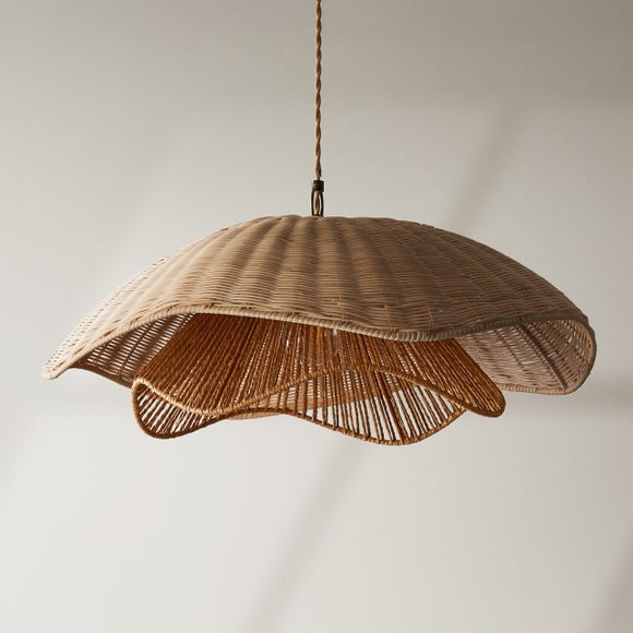 Dione Adjustable Rattan Pendant Light