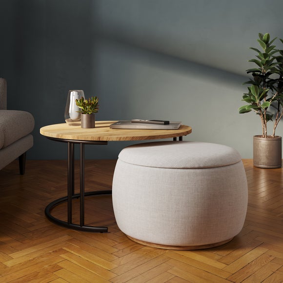 View Bryant Upholstered Pouffe Coffee Table Nest View Bryant Upholstered Pouffe Coffee Table Nest