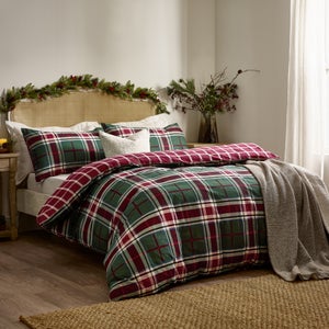 Wylder Nature Braemar Check 100 Cotton Duvet Cover And Pillowcase Set