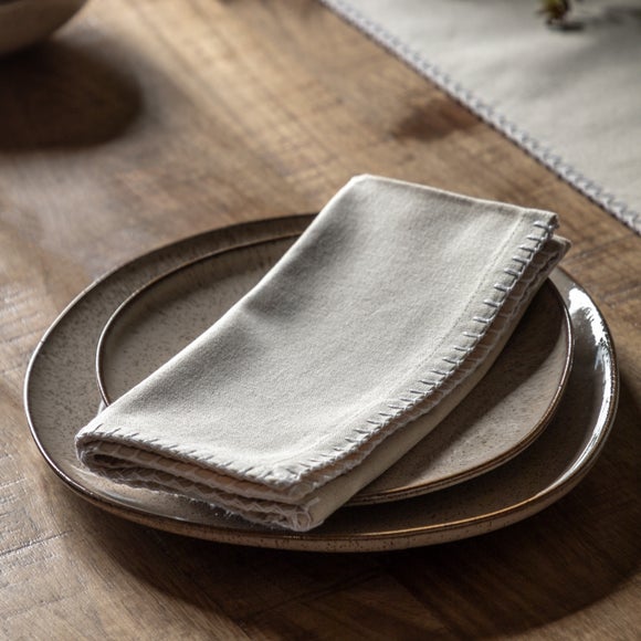 Click to view product details and reviews for Cedar And Sage Pack Of 4 Linen Effect Napkins. Click to view product details and reviews for Cedar And Sage Pack Of 4 Linen Effect Napkins.