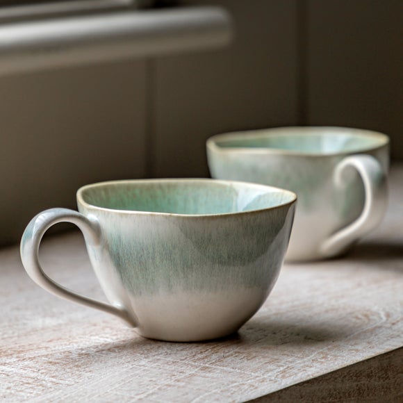 Cedar and Sage Set of 4 Reactive Organic Mugs