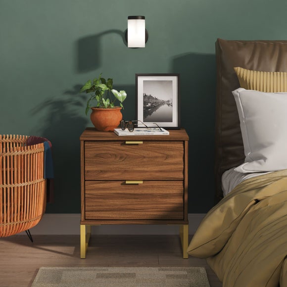 Tuxford 2 Drawer Bedside Table