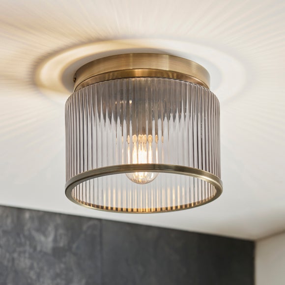 Alyn Ribbed Bathroom Ceiling Light