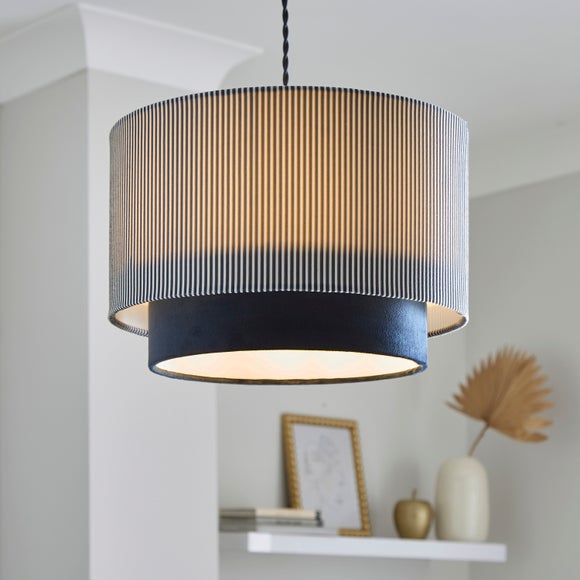 Ticking Stripe Two Tier Lamp Shade