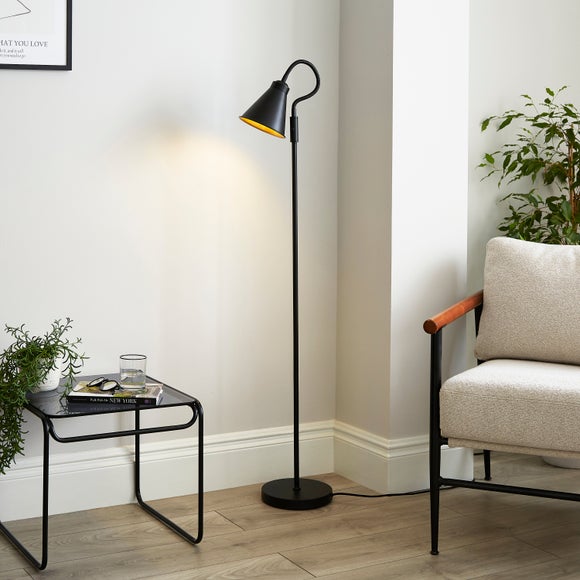 Newton Industrial Goose Neck Adjustable Floor Lamp