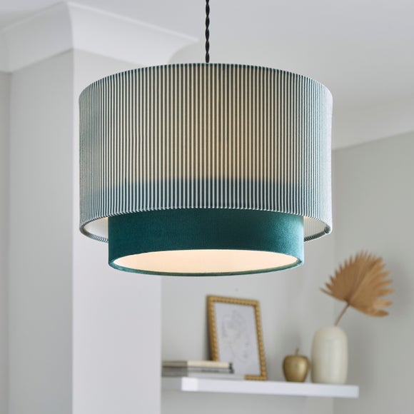 Ticking Stripe Two Tier Lamp Shade