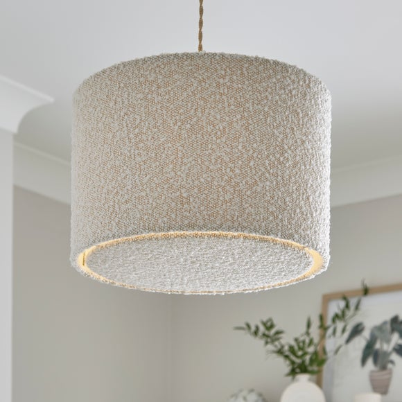 Click to view product details and reviews for Hazelle Boucle Shallow Drum Lamp Shade. Click to view product details and reviews for Hazelle Boucle Shallow Drum Lamp Shade.