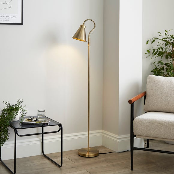 Newton Industrial Goose Neck Adjustable Floor Lamp