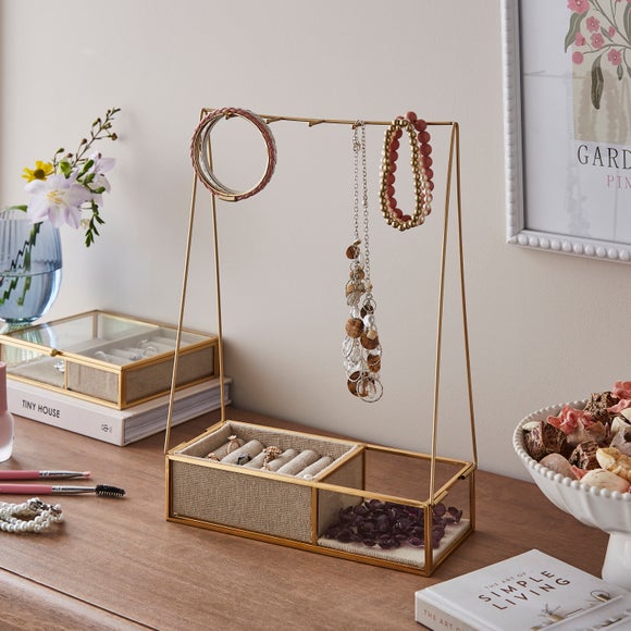 Metal & Glass Jewellery Stand