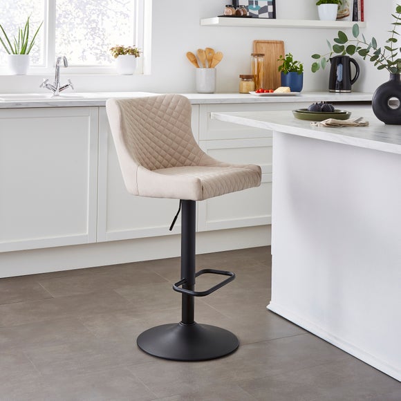 View Montreal Height Adjustable Barstool- Fabric View Montreal Height Adjustable Barstool- Fabric