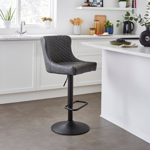 View Montreal Height Adjustable Barstool- Faux Leather View Montreal Height Adjustable Barstool- Faux Leather