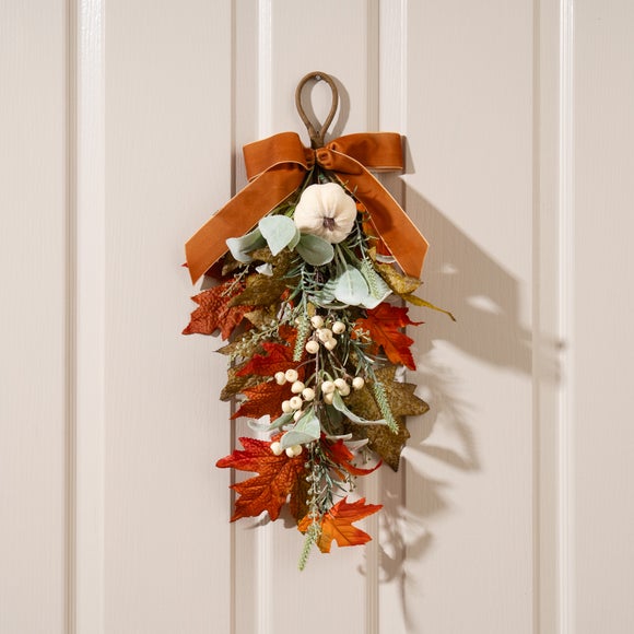 Click to view product details and reviews for Artificial Pumpkin Teardrop Swag. Click to view product details and reviews for Artificial Pumpkin Teardrop Swag.