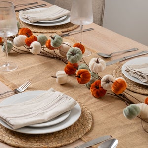 Artificial Velvet Pumpkin Garland