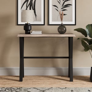 Ezra Console Table- Rustic Wood Effect
