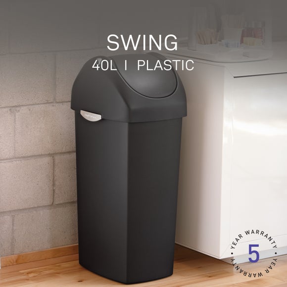 View Simplehuman 40l Plastic Swing Lid Bin View Simplehuman 40l Plastic Swing Lid Bin