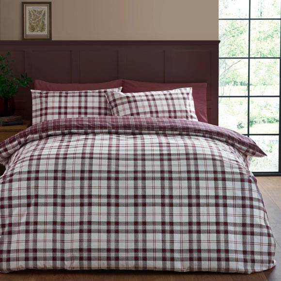Catherine Lansfield Kelso Check Polycotton Duvet Cover & Pillowcase Set