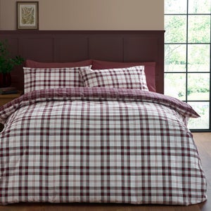 Catherine Lansfield Kelso Check Polycotton Duvet Cover & Pillowcase Set