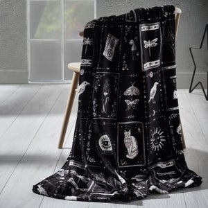 Parure De Lit Réversible Enchanted Witchcraft – Housse De Couette + Taies | Design Sorcellerie, Noir/naturel