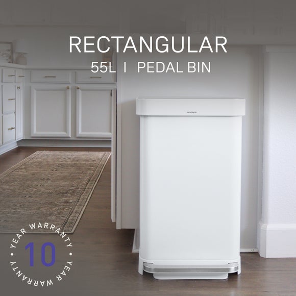 View Simplehuman 55l Stainless Steel Rectangular Bin View Simplehuman 55l Stainless Steel Rectangular Bin