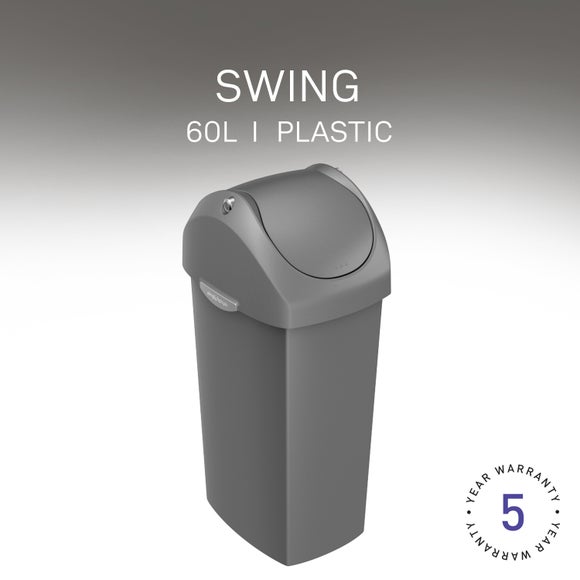 View Simplehuman 60l Plastic Swing Lid Bin View Simplehuman 60l Plastic Swing Lid Bin