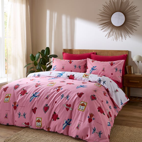 Click to view product details and reviews for Their Nibs Mon Coeur 100 Cotton Duvet Cover Pillowcase Set.