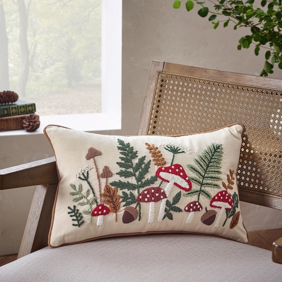 Click to view product details and reviews for Catherine Lansfield Woodland Embroidered Rectangular Cushion.