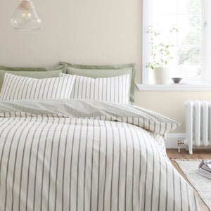 Bianca Hampton Stripe 200 Thread Count 100 Cotton Duvet Cover & Pillowcase Set