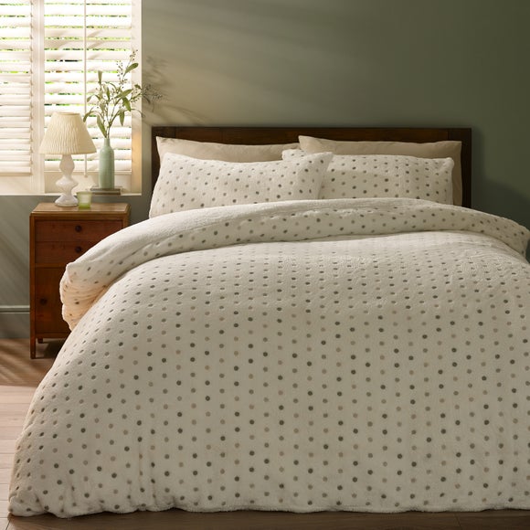 Click to view product details and reviews for Catherine Lansfield Cosy Spot Fleece Duvet Cover Pillowcase Set.