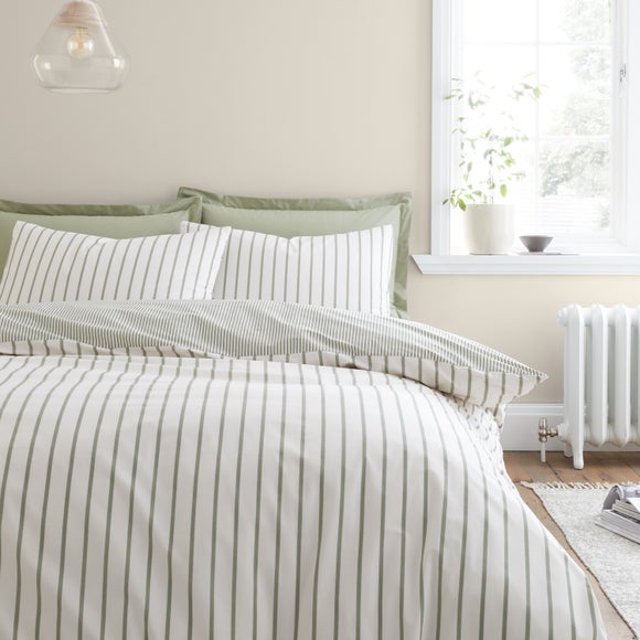 Bianca Hampton Stripe 200 Thread Count 100 Cotton Duvet Cover & Pillowcase Set